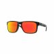 OAKLEY HOLBROOK FRAME-POLISHED BLACK LENS-PRIZM RUBY POLARIZED