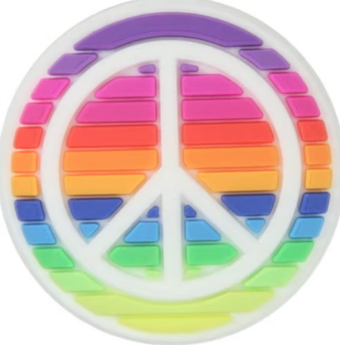 CROCS RAINBOW PEACE SIGN JIBBITZ MC