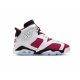 AIR JORDAN 6 RETRO (GS) WHITE/CARMINE-BLACK