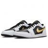 Air Jordan 1 Low White/Metallic Gold-Black 46