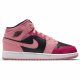 AIR JORDAN 1 MID (GS) CORAL CHALK/PINKSICLE-RUSH PINK-BLACK