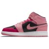 AIR JORDAN 1 MID (GS) CORAL CHALK/PINKSICLE-RUSH PINK-BLACK