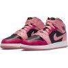 AIR JORDAN 1 MID (GS) CORAL CHALK/PINKSICLE-RUSH PINK-BLACK