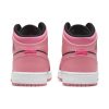 AIR JORDAN 1 MID (GS) CORAL CHALK/PINKSICLE-RUSH PINK-BLACK