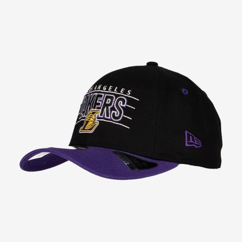 NEW ERA LOS ANGELES LAKERS NBA TEAM 9FIFTY STRETCH SNAPBACK CAP BLACK/PURPLE