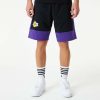 NEW ERA LOS ANGELES LAKERS  NBA COLOUR BLOCK SHORTS BLACK