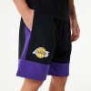 NEW ERA LOS ANGELES LAKERS  NBA COLOUR BLOCK SHORTS BLACK