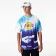 NEW ERA LOS ANGELES LAKERS NBA SKY AOP OS TEE BLUE