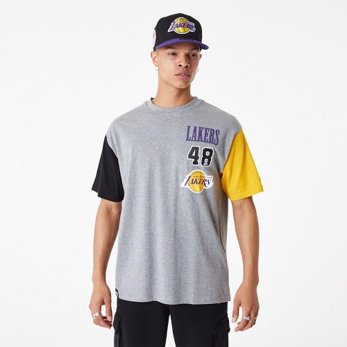 NEW ERA NBA CUT SEW OS TEE LOS ANGELES LAKERS GREY