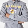 NEW ERA PULOVER TEAM SCRIPT HOODY LOS ANGELES LAKERS GREY M