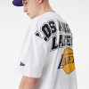 NEW ERA NBA LARGE GRPHC BP OS TEE LOS ANGELES LAKERS WHITE L