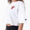 New Era NBA Team Logo Chicago Bulls Crop T-Shirt White