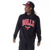 New Era NBA Arch Graphic Chicago Bulls Oversized Crew Neck Sweatshirt Black M