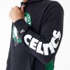 New Era NBA Mesh Panel Boston Celtics Oversized Pullover Hoodie Black M