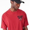 New Era NBA Script Miami Heat Oversized T-Shirt Red XXL