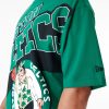 New Era NBA Large Wordmark Boston Celtics Oversized T-Shirt Green L