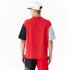 New Era NBA Half Pinstripe Chicago Bulls Oversized T-Shirt Red L