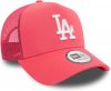 New Era League Essential LA Dodger A-Frame Trucker Cap Pink ONE