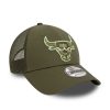 New Era NBA Chicago Bulls 9FORTY Trucker Cap Green ONE