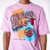 New Era Chicago Bulls Retro Graphic OS Tee Pink L