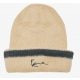 Karl Kani Signature Fluffy Beanie Sand/Black ONE