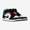 AIR JORDAN 1 MID SE  WHITE/HOT PUNCH-BLACK-NEPTUNE GREEN