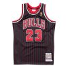 MITCHELL & NESS NBA CHICAGO BULLS 1996 MICHAEL JORDAN #23 AUTHENTIC JERSEY BLACK PINSTRIPE