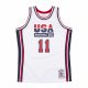 MITCHELL & NESS USA BASKETBALL 1992 KARL MALONE AUTHENTIC HOME JERSEY WHITE