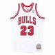 MITCHELL & NESS NBA CHICAGO BULLS HOME MICHAEL JORDAN 95-96'#23 AUTHENTIC JERSEY WHITE