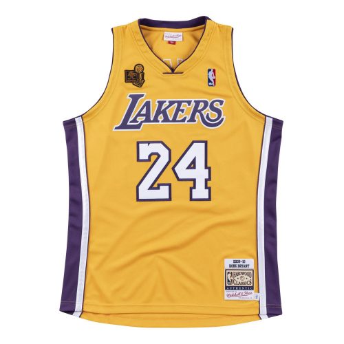 MITCHELL & NESS LOS ANGELES LAKERS KOBE BRYANT 09-10' #24 AUTHENTIC JERSEY YELLOW