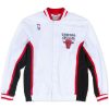 MITCHELL & NESS NBA CHICAGO BULLS AUTHENTIC WARM UP JACKET WHITE