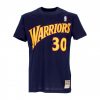 MITCHELL & NESS NBA NAME & NUMBER GOLDEN STATE WARRIORS STEPHEN CURRY TEE NAVY