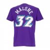 MITCHELL & NESS NBA NAME & NUMBER UTAH JAZZ KARL MALONE TEE PURPLE