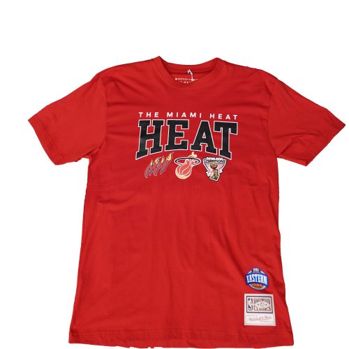 MITCHELL & NESS NBA HWC CHAMP STACK TEE MIAMI HEATRED XXL