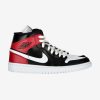 AIR JORDAN 1 MID BLACK/WHITE-NOBLE RED