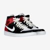 AIR JORDAN 1 MID BLACK/WHITE-NOBLE RED