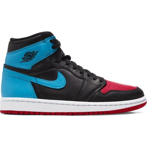 AIR JORDAN 1 HIGH OG BLACK/DK POWDER BLUE-GYM RED