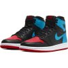 AIR JORDAN 1 HIGH OG BLACK/DK POWDER BLUE-GYM RED