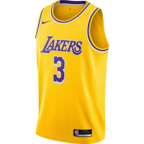 NIKE X NBA ANTHONY DAVIS LOS ANGELES LAKERS ICON EDITION SWINGMAN JERSEY AMARILLO/FIELD PURPLE/DAVIS ANTHONY