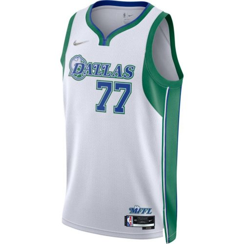 NIKE DALLAS MAVERICKS DRI FIT SWINGMAN JERSEY WHITE/CLOVER/DONCIC LUKA