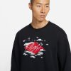 JORDAN ESSENTIALS STATEMENT FLEECE GFX CREWNECK BLACK