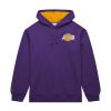 MITCHELL & NESS Premium N&N Player Fleece Vintage Logo Los Angeles Lakers Ervin Johnson Purple XXL