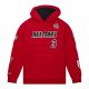 MITCHELL & NESS NBA HOF FLEECE HOOIE HEAT DWYANE WADE SCARLET