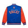 Mitchell & Ness NBA Primetime Heavyweight Satin Jacket Vintage Logo New York Knicks Royal L