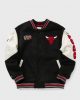 Mitchell & Ness NBA Team History Varsity Jacket Vintage Logo Chicago Bulls Black