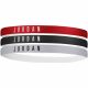 JORDAN HEADBANDS 3PK GYM RED/BLACK/WOLF GREY