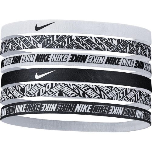 NIKE HEADBANDS 6 PK PRINTED WHITE/WHITE/WHITE