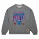 MITCHELL & NESS 90s Reflective Heather Crewneck Sweatshirt Chicago Bulls Grey