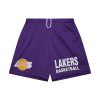 Mitchell & Ness NBA Gameday Mesh 7In Shorts Vintage Logo Los Angeles Lakers Purple