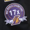 MITCHELL & NESS NBA LIGHTWEIGHT SATIN BOMBER VINTAGE LOGO LOS ANGELES LAKERS S